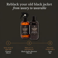 Black Jacket Reviver Leather Repair & Recolouring Leather Hero Australia