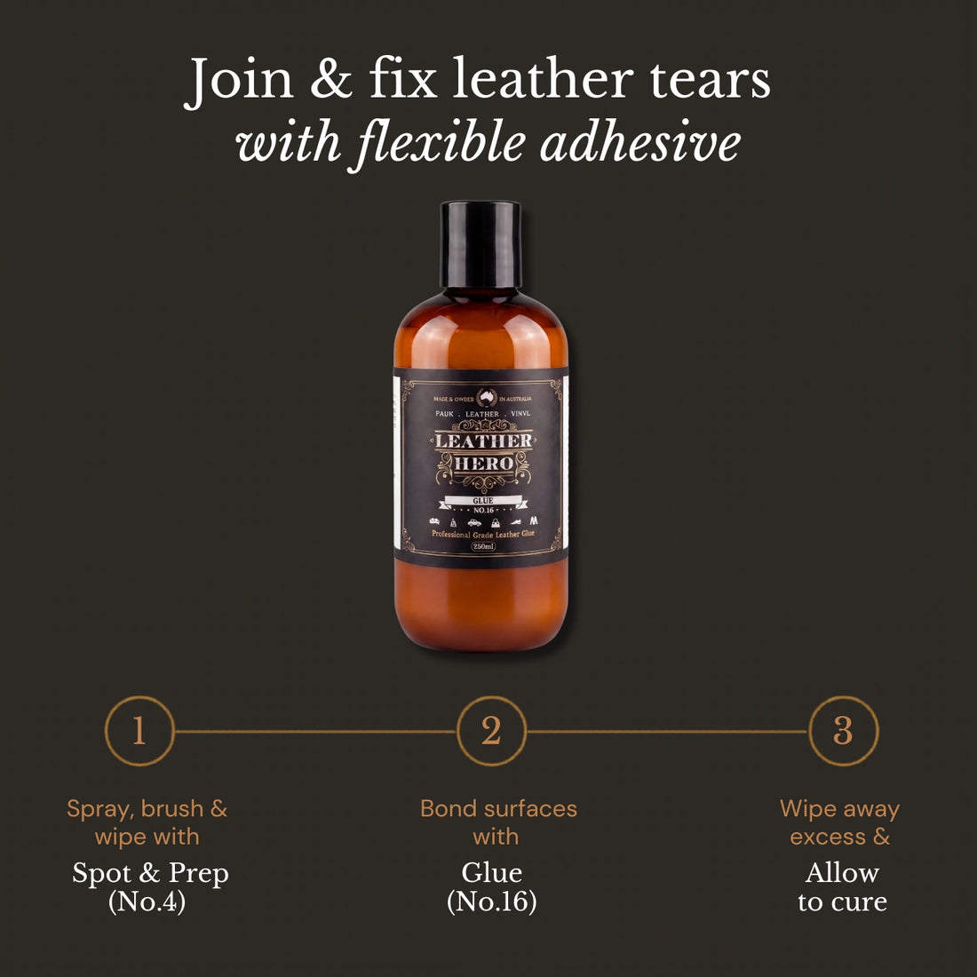 Leather Glue - Super Strong, Fast-Drying, Clear-Setting