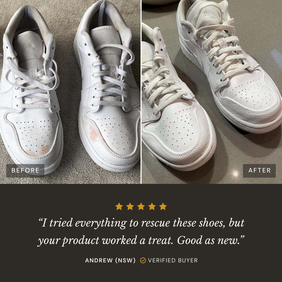 Leather & Vinyl Shoe Whitener Recolouring Leather Hero Australia
