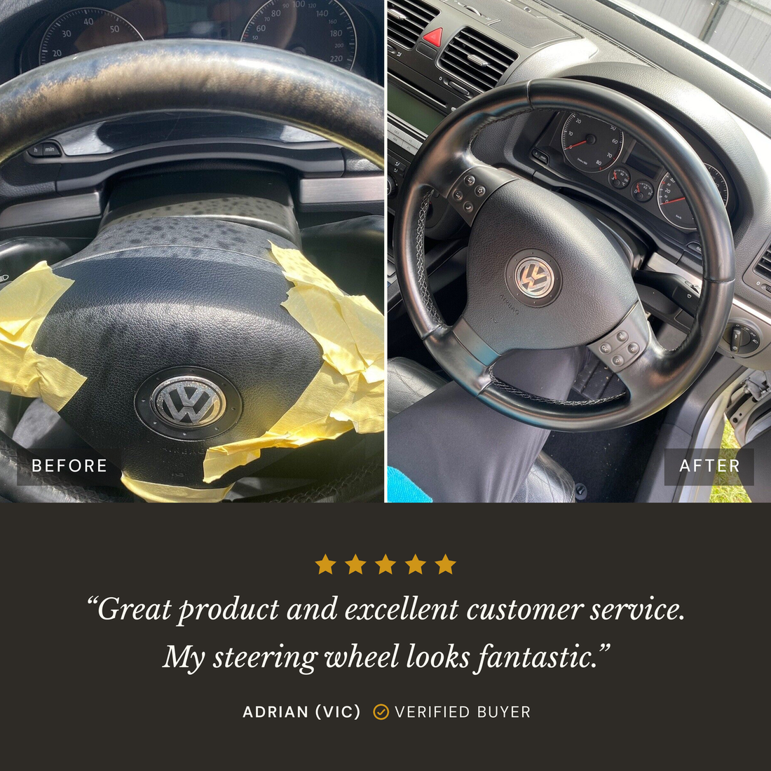 Steering Wheel Repair & Recolour Kit Recolouring Leather Hero Australia