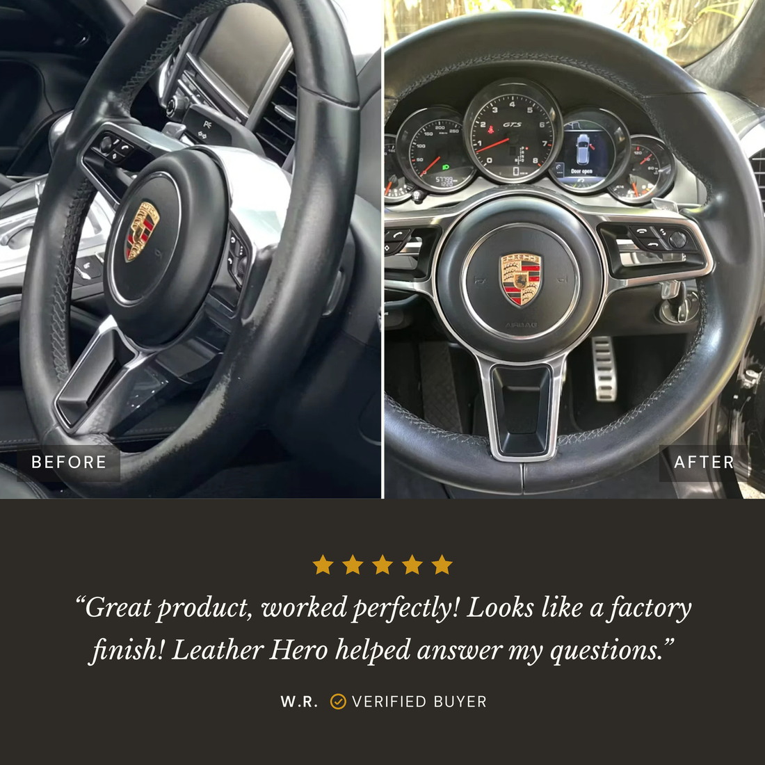 Steering Wheel Repair & Recolour Kit Recolouring Leather Hero Australia