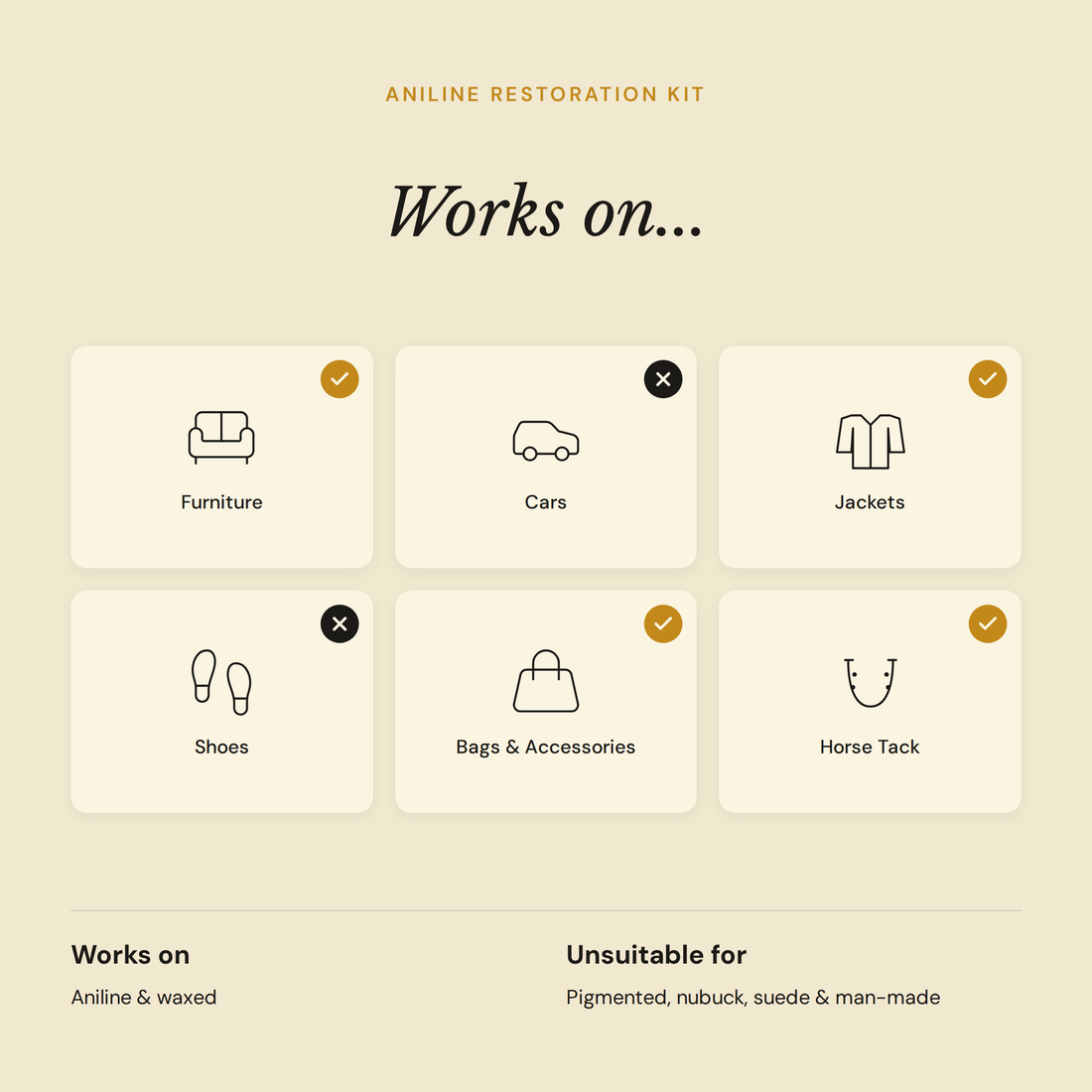 Aniline Restoration Kit Leather Repair & Recolouring Leather Hero Australia