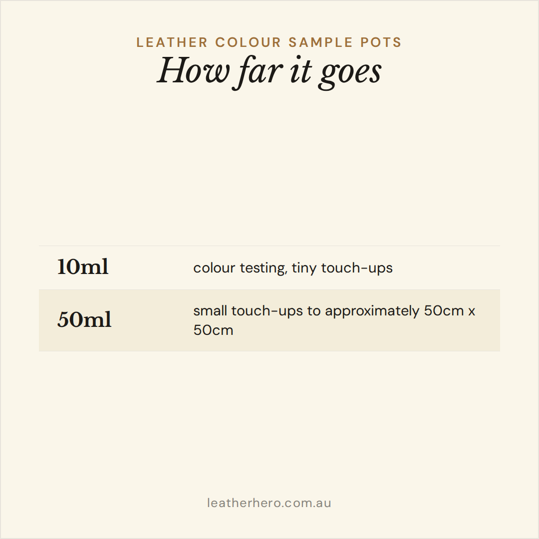 Leather Colour Sample Pots