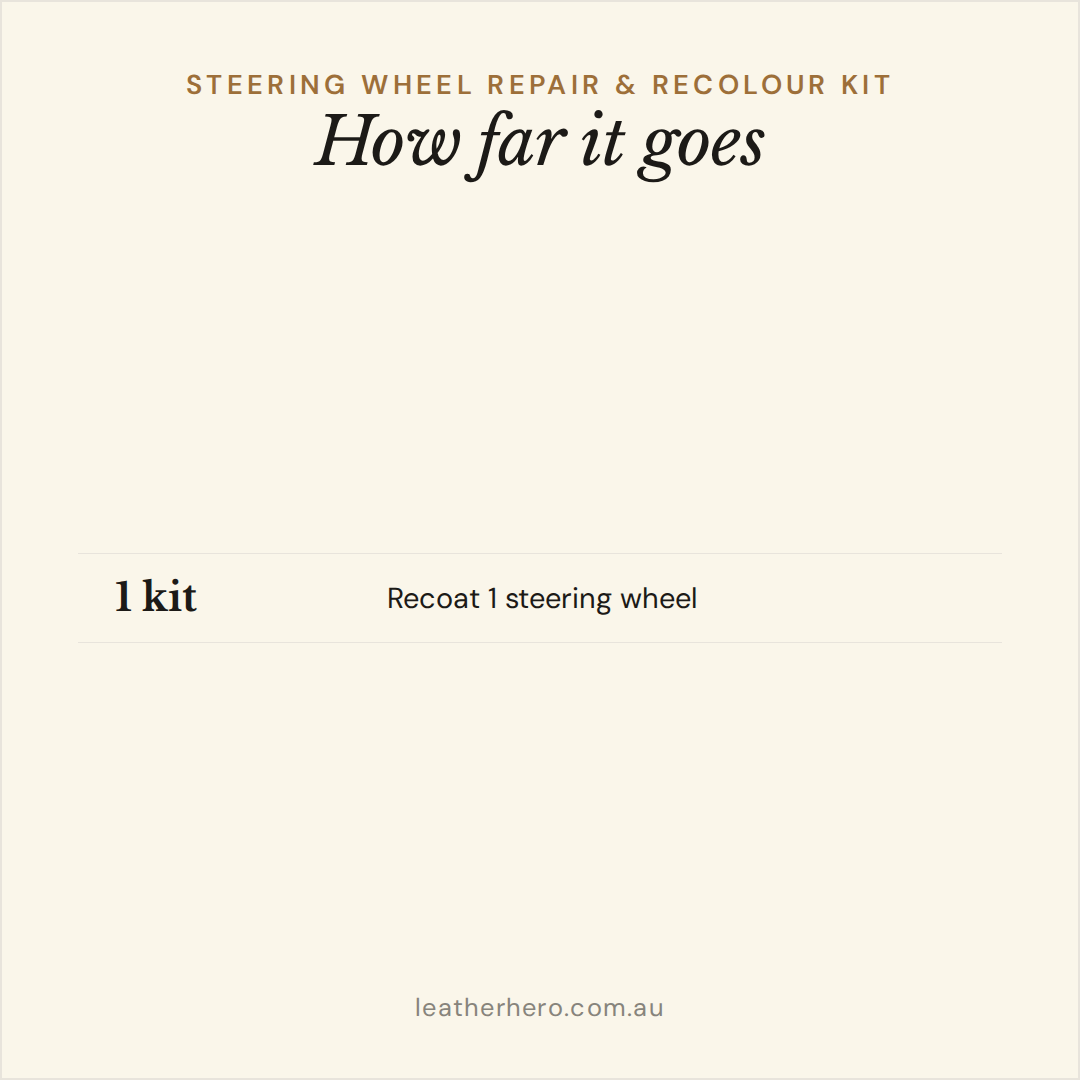 Steering Wheel Repair & Recolour Kit Recolouring Leather Hero Australia