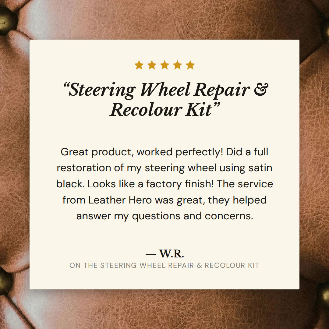 Steering Wheel Repair & Recolour Kit Recolouring Leather Hero Australia