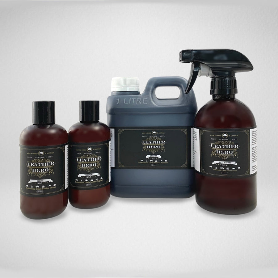 Leather Repair & Recolour Kit - Mauve Recolouring Leather Hero Australia