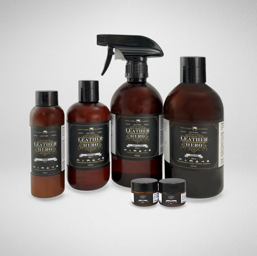 Leather Repair & Recolour Kit - Aniline Bark Leather Repair & Recolouring Leather Hero Australia