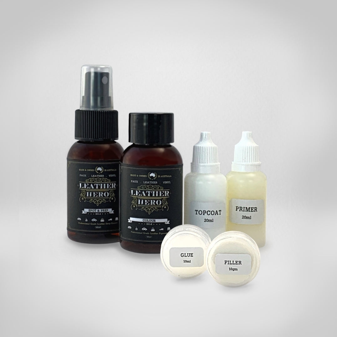 Leather Repair & Recolour Kit - Aniline Ruby Leather Repair & Recolouring Leather Hero Australia