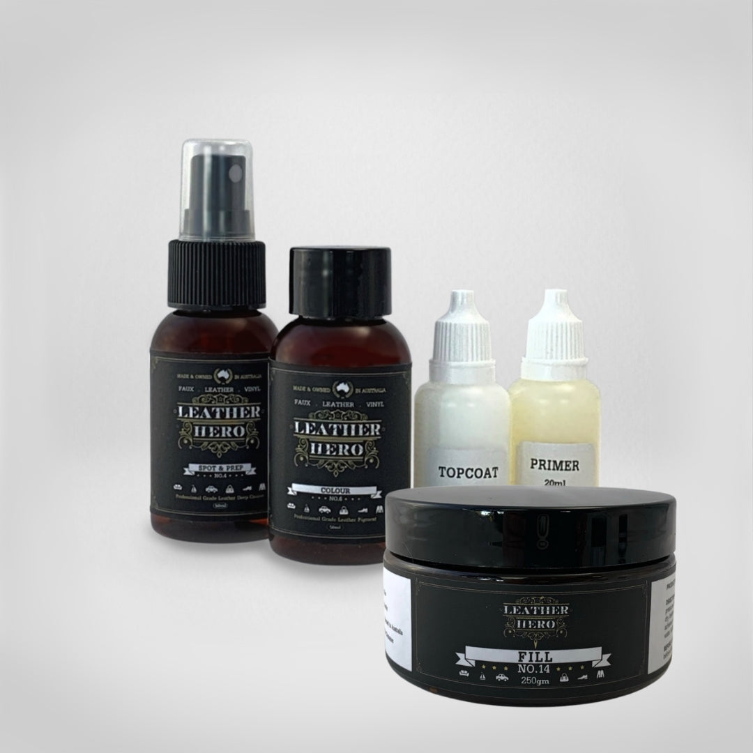 Leather Repair & Recolour Kit - Aniline Ruby Leather Repair & Recolouring Leather Hero Australia