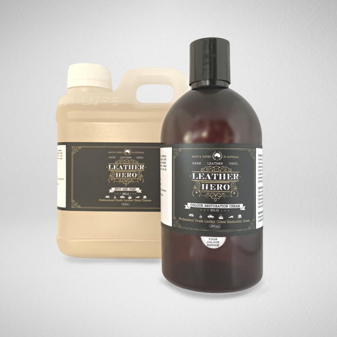 Leather Colour Cream Kit - Ganache Leather Repair & Recolouring Leather Hero Australia