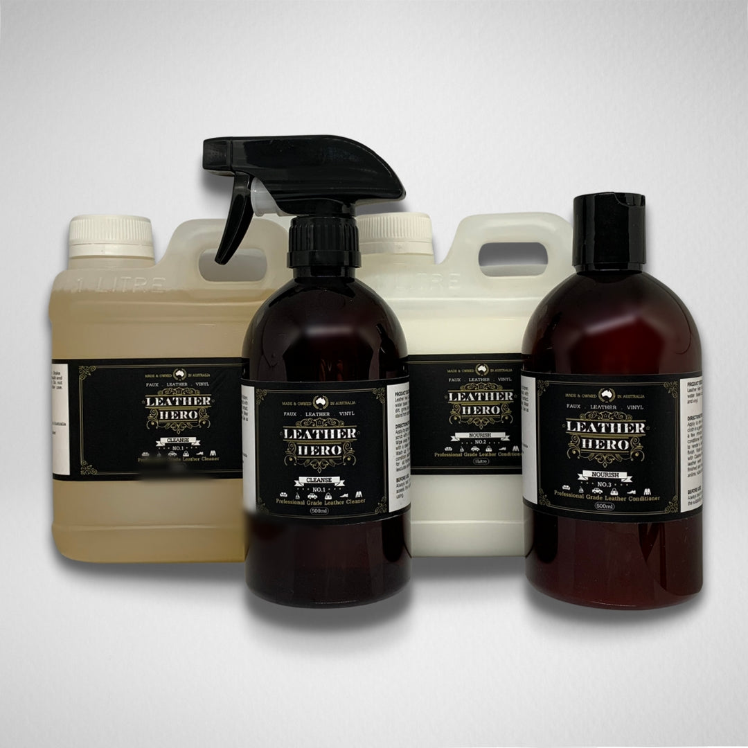 Leather conditioner for sofas and car seats – Leather Hero Australia