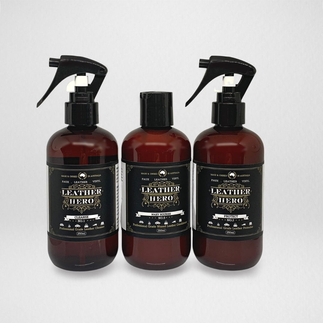 Waxed & Pull-Up Leather Care Kit Leather Care Kits Leather Hero Australia